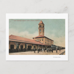 Great Northern Railroad Depot Postcard