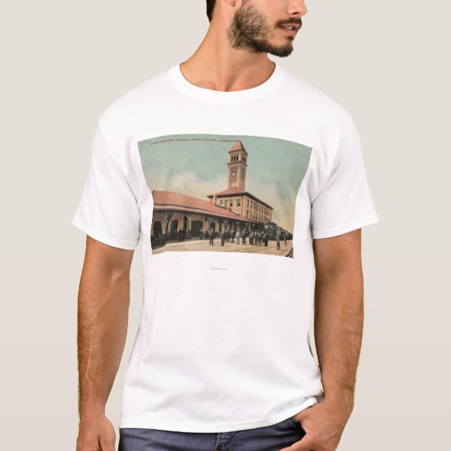 Great Northern Railroad Depot T-Shirt (Front)