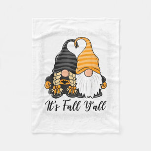 Great Novelty Gnome Halloween Funny Its Fall You A Fleece Blanket