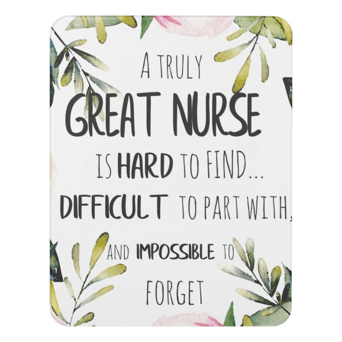 Great Nurse Appreciation Thank you Leaving Gift Door Sign | Zazzle.com