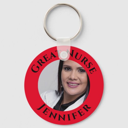 Great nurse photo nurse appreciation thank you keychain