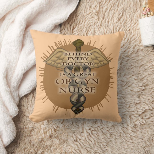 Great OBGyn Nurse Throw Pillow (Blanket)