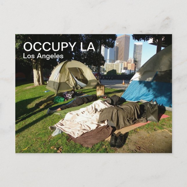 Great Occupy LA Postcard! Postcard (Front)