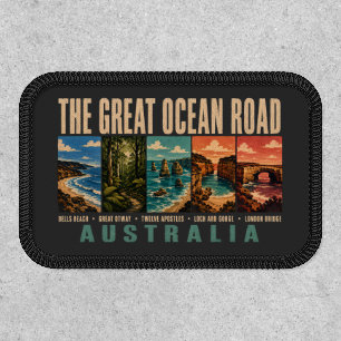 Great Ocean Road Australia Landmarks Illustration Patch