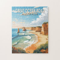 Great Ocean Road Australia Travel Art Vintage