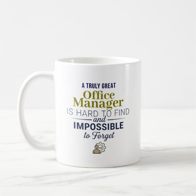 Great Office Manager Personalized Name Gift Coffee Mug (Left)