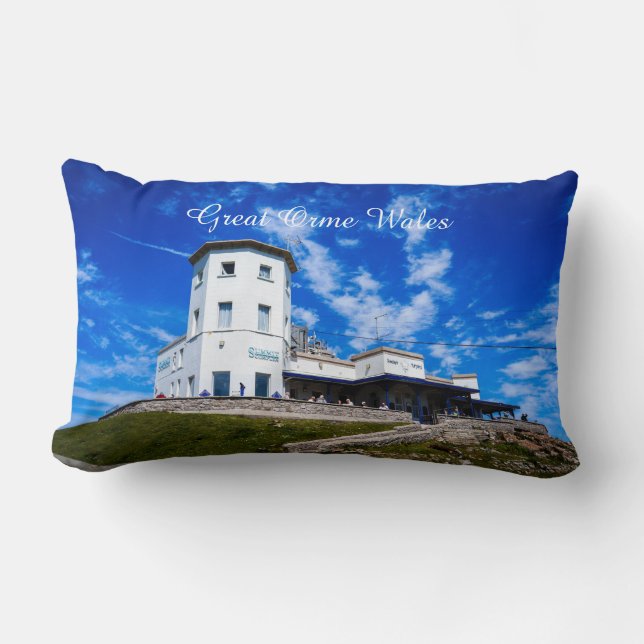 Great Orme Wales. Lumbar Pillow (Front)