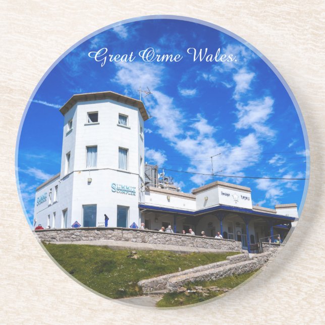 Great Orme Wales. Sandstone Coaster (Front)