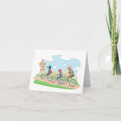 Great Outdoors Cycling Note Card