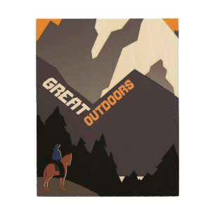 Great Outdoors Retro Montana Travel Advert Art