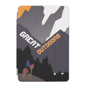Great Outdoors Retro Montana Travel Advert Art iPad Mini Cover