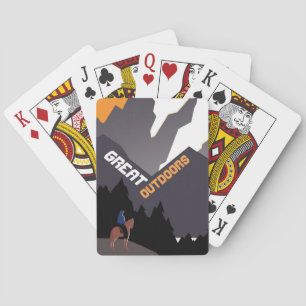 Great Outdoors Retro Montana Travel Advert Art Poker Cards