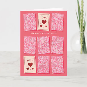 Great Pair Memory Card Game Valentine's Day Card