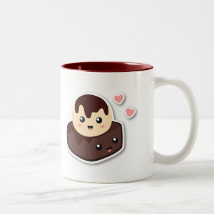 Great pair of Vanilla Ice Cream and Brownie Two-Tone Coffee Mug