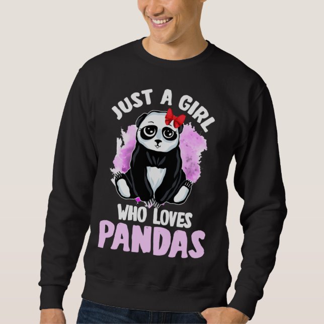 Great panda  for girls sweatshirt (Front)