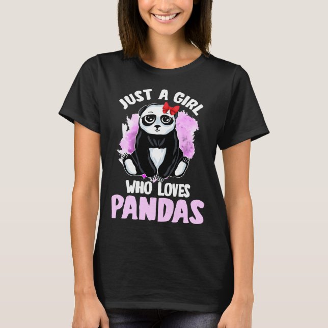 Great panda  for girls T-Shirt (Front)