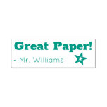 [ Thumbnail: "Great Paper!" + Teacher's Name Rubber Stamp ]