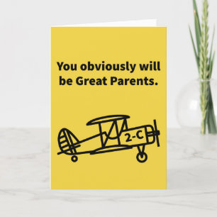 Great Parents Plane 2-C Pregnancy Card