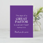 GREAT PASTOR | SERVANT HEART Modern | THANK YOU | Zazzle