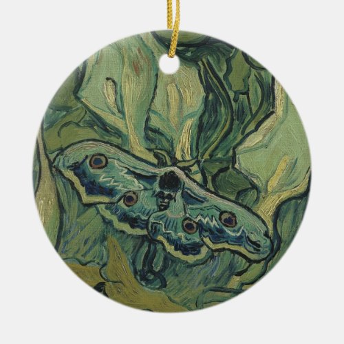 Great Peacock Moth by Vincent van Gogh Ceramic Ornament