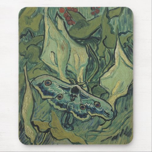 Great Peacock Moth by Vincent van Gogh Mouse Pad