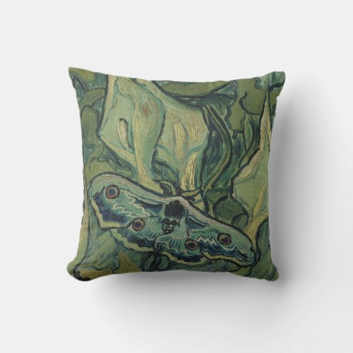 Great Peacock Moth by Vincent van Gogh Throw Pillow