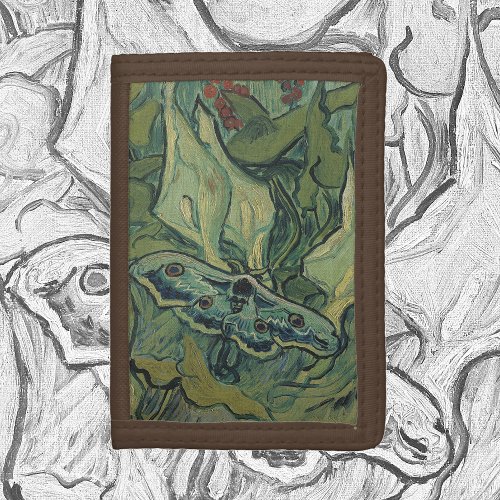 Great Peacock Moth by Vincent van Gogh Tri_fold Wallet