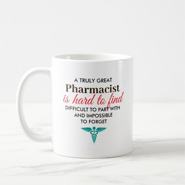 Great Pharmacist Personalized Name Gift Coffee Mug (Left)