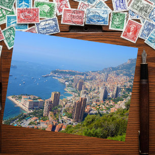 Great photograph of Monte Carlo from distance Postcard