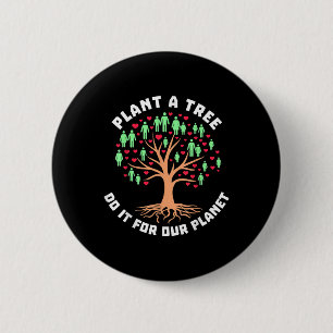 Great Planet Environmental Protection Nature Button