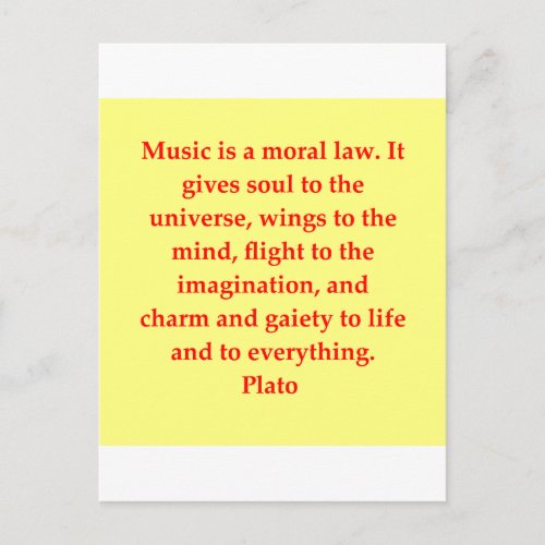 great plato quote postcard