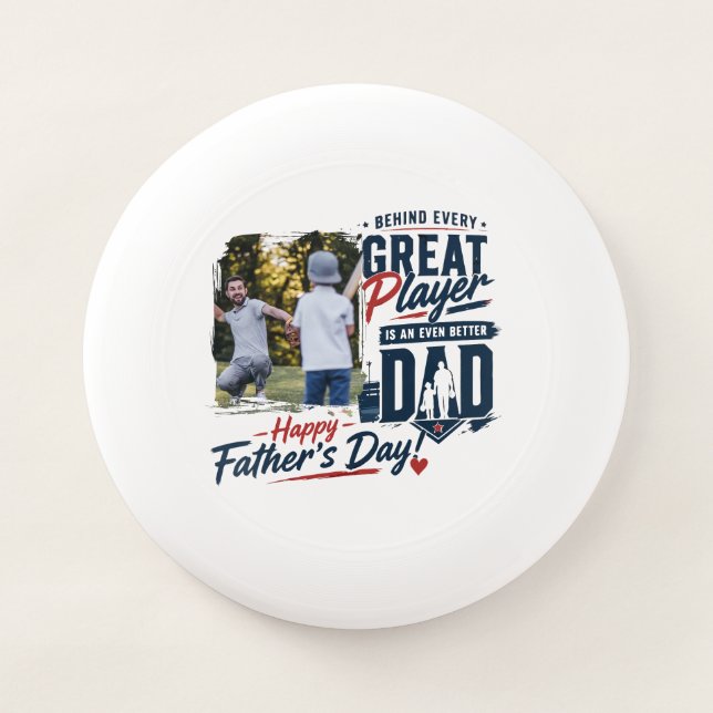 Great Player Dad trendy Custom image design Wham-O Frisbee (Front)