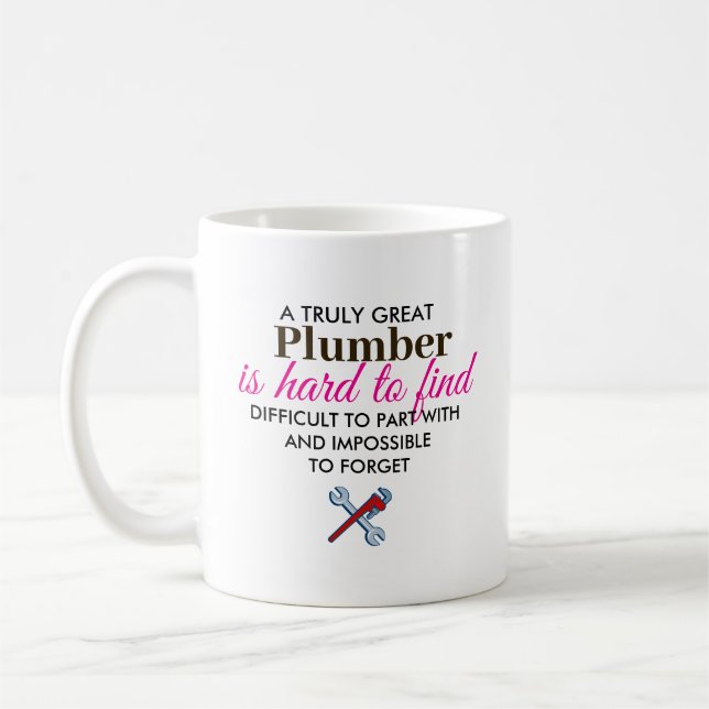 Great Plumber Personalized Name Gift Coffee Mug (Left)