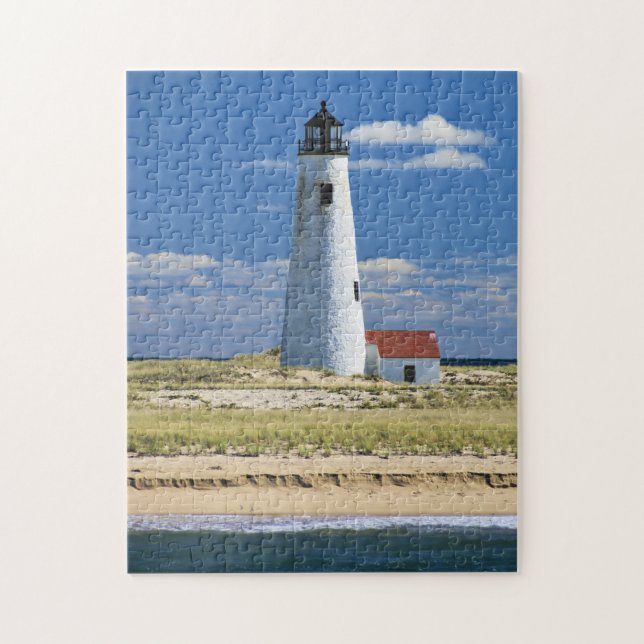 Great Point Lighthouse Nantucket MA Jigsaw Puzzle (Vertical)