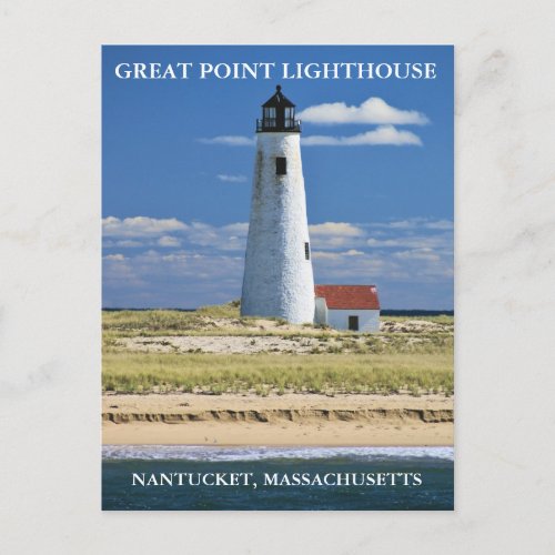 Great Point Lighthouse Nantucket MA Postcard