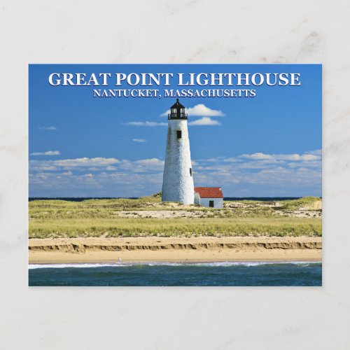 Great Point Lighthouse Nantucket MA Postcard