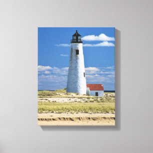 Great Point Lighthouse Nantucket MA Wrapped Canvas Print