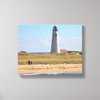 Great Point Lighthouse Nantucket MA Wrapped Canvas Print