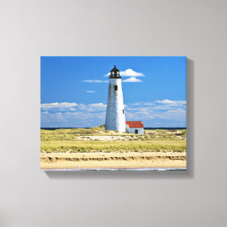 Great Point Lighthouse Nantucket MA Wrapped Canvas Print