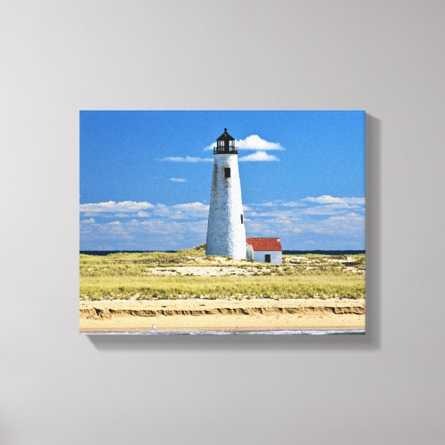 Great Point Lighthouse Nantucket MA Wrapped Canvas Print (Front)