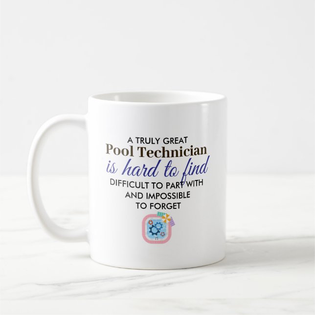 Great Pool Technician Personalized Name Gift Coffee Mug (Left)