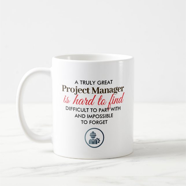 Great Project Manager Personalized Name Gift Coffee Mug (Left)