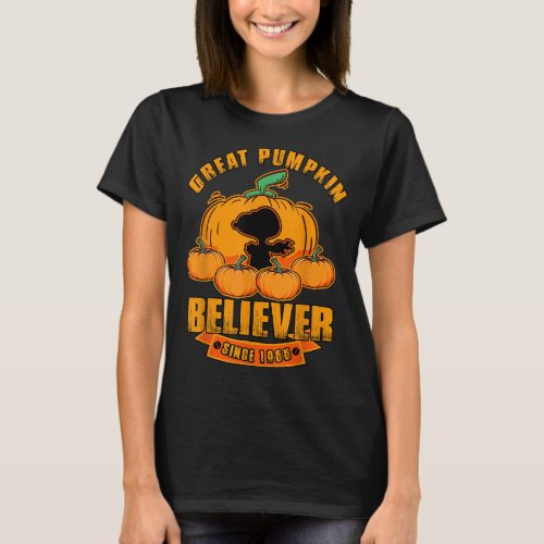 Great Pumpkin Believer Since 1966 Scary Halloween  T_Shirt