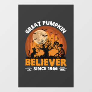 Great Pumpkin Believer Since Halloween Skeleton Ca Window Cling