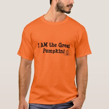Great Pumpkin Halloween T-shirt by stradavarius at Zazzle