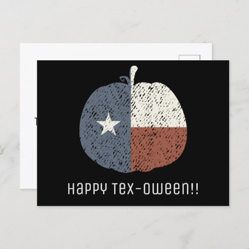 Great Pumpkin Texas Flag Postcard