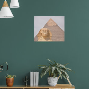 Great Pyramid of Giza Egypt Sphinx Monument Desert Poster