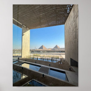 Great pyramid view from Grand Egyptian museum Poster