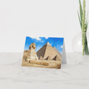 Great Pyramids of Giza Egypt Watercolor Card