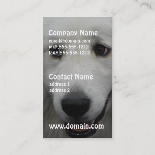 Customizable great-pyrenees-20.jpg business card